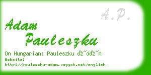 adam pauleszku business card